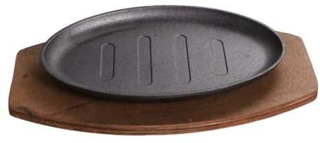 ULTECHNOVO Sartén De Hierro Antiadherente 20 Cm Para Cocinar Carne Rápido y Uniforme, Ligero y Portátil, Adecuado Para Uso Doméstico y Barbacoa