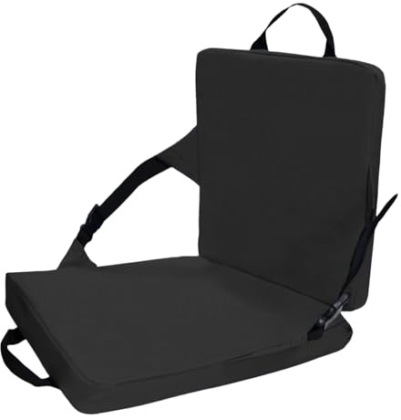 Lpoppcx Asientos De Estadio con Respaldo,Bancada con Respaldo y Cojín | Cojín Plegable para Sentarse En Suelo Exterior para Playa Picnic Fútbol Conciertos Juegos Barca Tailgating Béisbol