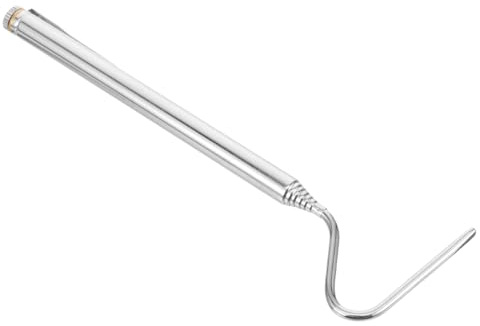 GARVALON Crochet de Serpent Réglable Acier Inoxydable Télescopique 60 Cm pour Capture de Reptiles Professionnels et Protection des Animaux Sauvages