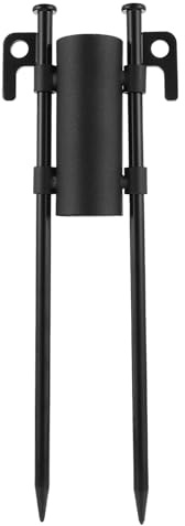 VILLCASE Soporte para Varillas de Tienda de Campaña Metálico Negro, Fijador Resistente sin Rebabas y Anticorrosión para Camping y Picnics al Aire Libre, Estacas para Suelo
