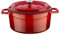 Lava Cookware 24 Gusseisen Kochgeschirr mit Deckel , rot , Durchmesser 24 cm LV Y TC 24 K2 RED