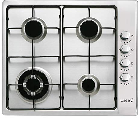 Cata Encimera de gas GI 6031 X con 4 Quemadores Preparada para Gas Natural Ancho de 58 cm Acabado en Inox
