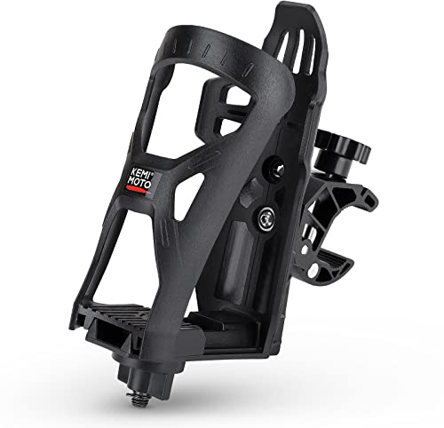 KEMIMOTO Fahrrad Flaschenhalter, Getränkehalter Fahrrad, Trinkflaschenhalter mit 1.5-4cm Metallklemme, [2024 Einstellbare Größe] Wasserflaschenhalter für MTB, Roller, Rollstuhl, Motorrad, Kinderwagen