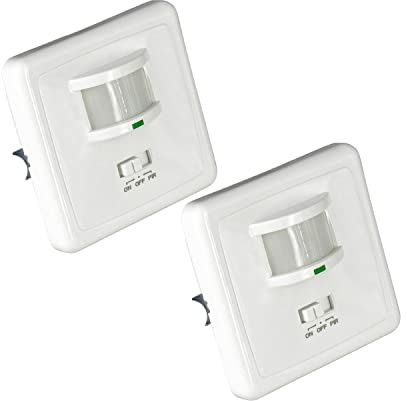 7H SEVENON Pack 2 Interruptores con Sensor Infrarrojo de Movimiento y Sensor Crepuscular Home