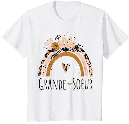 Enfant Future Grande Soeur Annonce Grossesse Fille Naissance Bébé T-Shirt