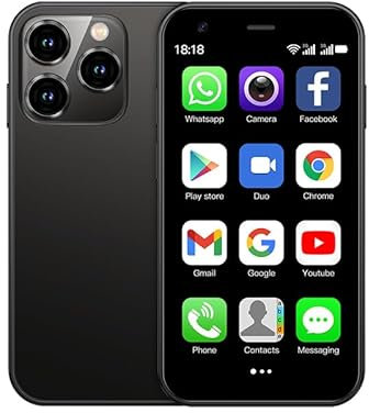 CatCalls Mini Smartphone Entsperrt 4G Handys, 3.0 Zoll, 32GB Erweiterbar bis zu 128GB, Dual SIM Dual Kamera, Android 10.0, Unterstützung WiFi Bluetooth Backup Telefon (XS15-Black)
