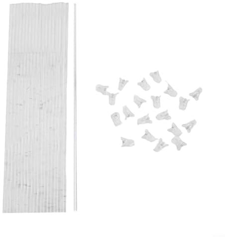 Stützendes Gartenzubehör, 20 Stück Acrylpfähle mit 20 Clips für Topfpflanzen (40 cm)