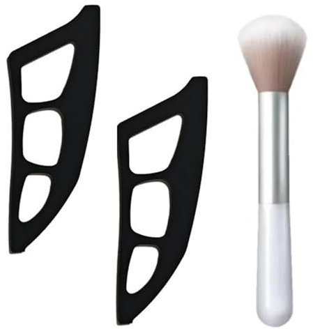 Ruzister 2 strumenti per trucco occhi + 1 pennello ombretto，applicatore ombretto