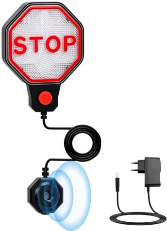 Capteur de stationnement à ultrasons réglable pour garage - Aide au stationnement réglable - Aide au stationnement de garage - Aide au stationnement - Avec lumières rouges, jaunes et vertes - Pour un