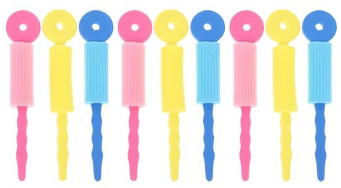 9pcs Hair Use Rollers Flexible Sponge Styling Soft Tools for Sleep-in | Skin Friendly, Quick Curling, Heat Resistant, Portable Design, Shaped Curlers for Long Hair and Girls