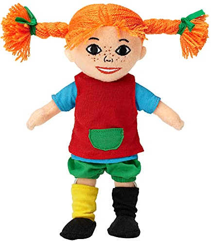 Pippi Langstrumpf Puppe, 20cm – süße Stoffpuppe für Mädchen und weiche Kuschelpuppe ab 10 Monaten – Anziehpuppe und Plüschpuppe als z.B. Taufgeschenke für Mädchen