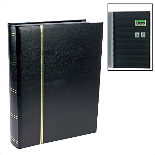 Stamp Album Stockbook Premium - 64 Black Pages - Black