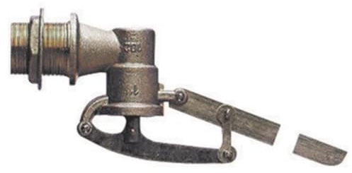 Dianhydro GALLEGGIANTE IN OTTONE SENZA SFERA A 5 COPPIGLIE ASTA PIATTA - 11/4