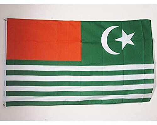 AZ FLAG - Bandera Azad Cachemira - 90x60 cm - Bandera Del Cachemira Libre 100% Poliéster Con Ojales de Metal integrados - 50g - Colores Vivos Y Resistente A La Decoloración