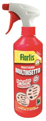 Flortis Multinsetto Pronto Uso. Spray insetticida-acaricida super efficace. Anti mosche, zanzare, formiche, scarafaggi, cimici. Contro volanti/striscianti 400ml. Azione immediata fino 3 settimane.