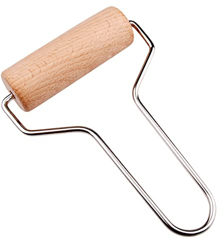 FSSTUD 8.5cm Natural Wooden Brayer Pottery Clay Rolling Pin Pastry Pizza Cooking Roller Ceramic Working Wall Painting Tools