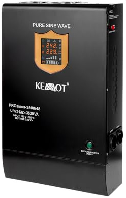 Kemot Notstromversorgung PROsinus-3500 Wechselrichter Reiner Sinus und Ladefunktion, Schwarz