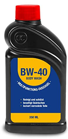 Gel doccia per uomo, in tanica decorativa, effetto bottiglia d'olio, 350 ml, motivo BW-40