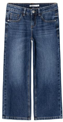 NAME IT NKFROSE Wide Jeans 5529-BE Noos, Jeans Larghi Bambina, Dark Blue Denim,