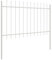 vidaXL Gartenzaun mit Speer-Top Weiß 8,5x1,2 m Stahl