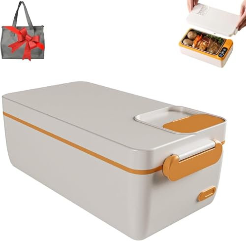 Caja de luh con Calentador de luh eléctrico luh e inalámbrico con Bolsa térmica, Caja de Alimentos con calefacción Recargable, batería incorporada de 3200 mAh, Calentador de Alimentos portát