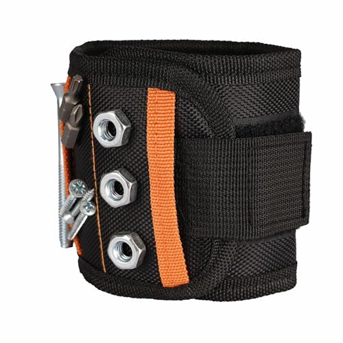 WENKTO® Magnetiskt armband för män; fars dag gåva till pappa; hantverkare magnetarmband med magneter för verktyg; praktisk herrgåva för hantverkare, gör-det-själv-entusiaster och