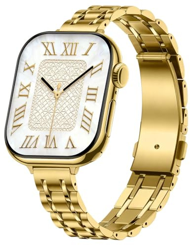 Suphart Tunna band kompatibla med Apple Watch Band för kvinnor 49 mm 46 mm 45 mm 44 mm 42 mm 41 mm 40 mm 38 mm, smala metallremmar designade för iWatch Ultra 3/2/1 SE serie 11 10 9 8 7-1