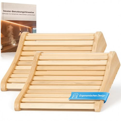 Obqer bastu huvudstöd trä, ergonomiska bastu huvudstöd, 100 % naturlig balsam gran bastu tillbehör, låg värmeledningsförmåga, inte lätt att bryta, lämplig för alla typer av bastu