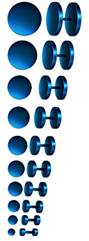 Feilok 10/30 paires de boucles d'oreilles créoles en acier inoxydable pour homme et femme 3-14 mm Argenté/noir/doré