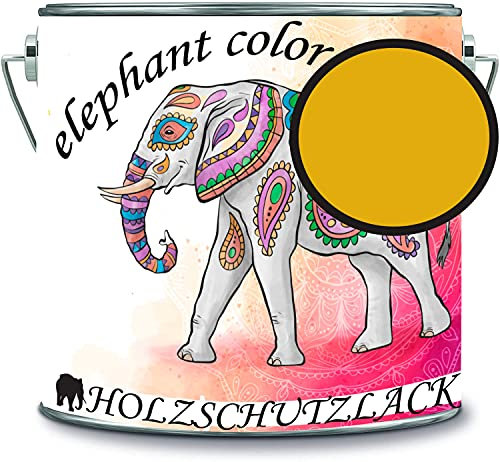 Vernice protettiva per legno per legno, resistente alle intemperie, protezione a lungo termine dagli agenti atmosferici, colore protettivo per legno RAL 1032 giallo gine/elephant color