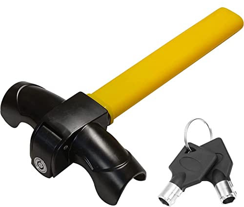 SPARES2GO Heavy Duty Steering Wheel Lock Bar Car Van Truck Lorry Lawnmower Caravan Motorhome Anti Theft Security Immobiliser (Includes 2 Keys)