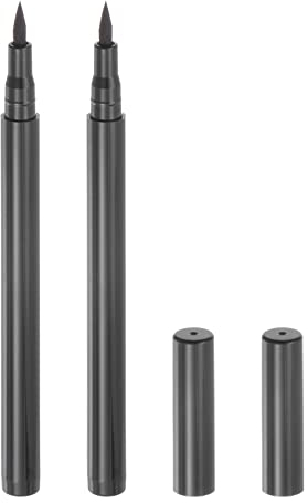 sourcing map 2 Stück Stoffmarker Permanent Dye Farbe Textil Markierung Stifte Feine Spitze für DIY Kleiderschuh Dunkel Grau