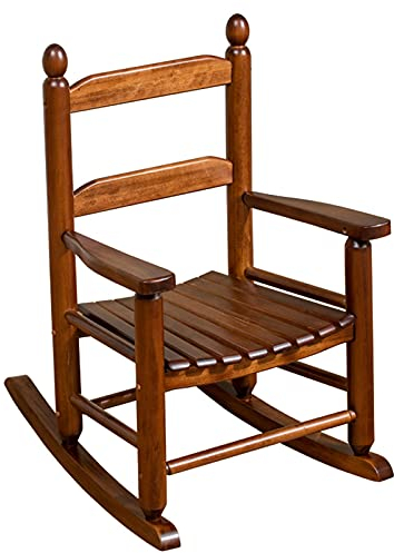 Schaukelstuhl, Relaxstuhl Kinder-Schaukelstuhl aus Holz, Kinder-/Kleinkind-Terrassen-/Veranda-Rocker für Kinder im Alter von 3–6 Jahren, Kinderzimmer, Jungen und Mädchen, massives Hartholz, belastbar