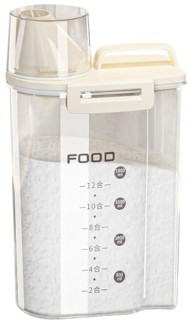 DAKLUNAR Dispenser ermetico di detersivo, dispenser di detersivo in polvere, scatola di immagazzinaggio del detersivo in polvere, riutilizzabili in polvere (2500ML)