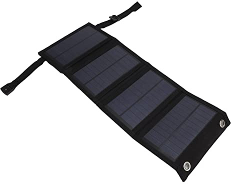 Mobil Batteriladdare, 20W 5V USB Solpanel Vikbar Solpanelladdare för Camping, Utomhus, Etc