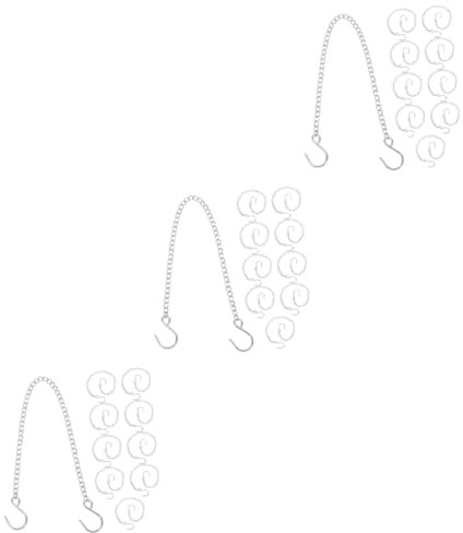 OUNONA 30stücke Hängeschlinge Mit Haken Vielseitige Ketten Für Vogelhäuschen Pflanzen Und Einfache Installation Geeignet Für Innen Und Außenbereich