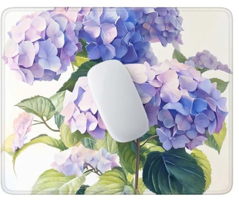Jalican Mouse Mat 420x350 mm Soft Comfortable Gaming Mouse Pad, Non-slip Rubber Base Waterproof Smooth Surface Durable Stitched Edges Mousepads for Office Decor Working Desk Pad - Hydrangea X-1002