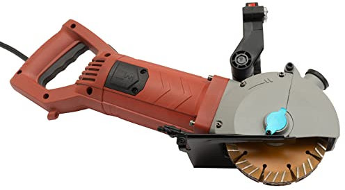 Tagtuell Mauernutfräse Schlitzfräse, Mauerfräse 2700W, Betonnutschneidemaschine mit 5 Sägeblättern und Wasserpumpe, Max. Schnittgröße (W*D) 42x41mm