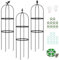 ZIKEBTUY Garten Obelisk Pflanze Rankhilfe – 3Pcs 120cm Gartenobelisken-Set Kletterhilfe für Kletterpflanzen, Metall Garten Rankgitter für öffentliche Plätze und Private Höfe