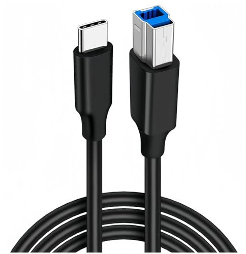 URELEGAN USB B 3.0 Cable, USB 3-B Male to USB C Cable, 6ft USB C to USB 3.1 Type B Cable 5Gbps High Speed Printer Cord for Computer, Phone, Docking Station, External Hard Drivers, Scanner and More