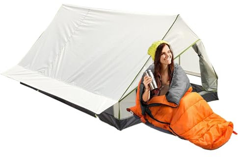 Fellflying Tienda de Campaña para Exteriores, Refugio Sin Varillas para Escalada, Tienda Transpirable Impermeable para 1-2 Personas para Camping Caza Senderismo Viajes Y Aire Libre