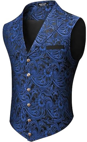 Chaleco de cachemira para hombre, estilo victoriano, steampunk, gótico, ajustado, cuello en V, chaleco de esmoquin, chaleco de traje de un solo pecho, chaleco sin mangas