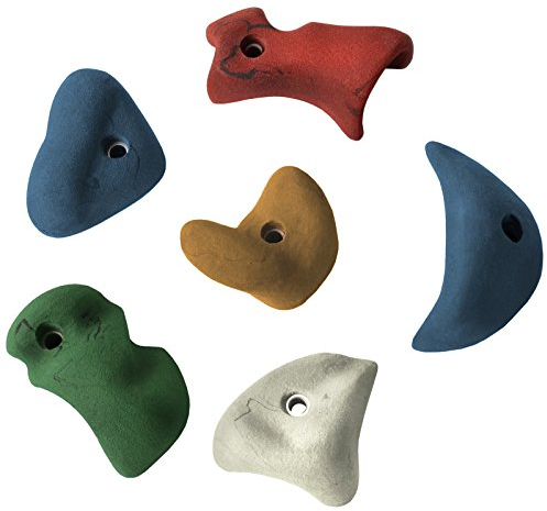 ALPIDEX 6 Mega Klettergriffe | Henkelgriffe | Extra Große Griffe | Verschiedene Formen Farben | Klettersteine - Farbe:bunt