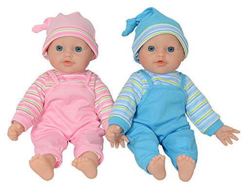 The New York Doll Collection 12 Twins Baby Doll - Soft Body Twin Baby Dolls (12 Caucasian)