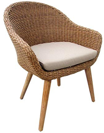 Armsessel Gartensessel Relaxsessel Stuhl Garten Balkon Sessel Rattan Korb Optik