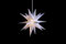 Sterntaler Dekostern | Weihnachtsstern Kunststoff | 18-Zacker Faltstern | Weiß | 25cm | Innen und Außen | LED | Batterie
