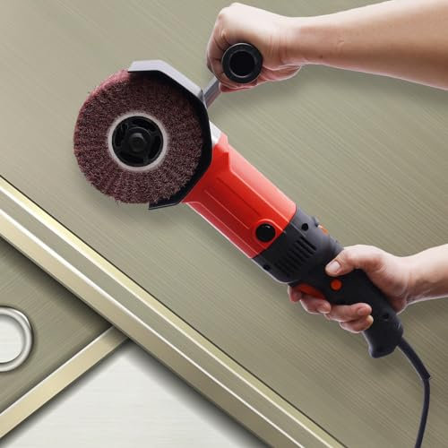 Máquina de Satinado 1580W, Lijadora de Cepillo 100-3000rpm, Lijadora Rodillo Lijadora Tambor, Velocidad Variable Lijadora, para Acero inoxidable, hierro fundido, aluminio