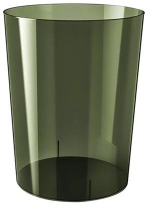 Clear Trash Can Green Bathroom Trash Can Transparent Trash Bin Garbage Container Transparent Modern Rubbish Bin Waste Paper Bin Living Room Bin for Bedroom Office Bathroom Kitchen Home, Green M