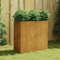 Gecheer Jardineras Exterior,Arriate,Maceta,Planta Flores Maceta para Exterior Terraza Balcón Ventanas Maceta Jardinera,Jardinera de Acero corten 80x40x80 cm