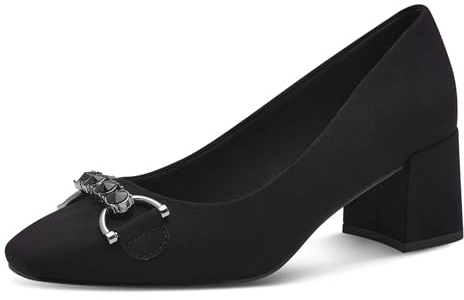 Marco Tozzi Decolleté da Donna con Tacco a Blocco, Vegan, Nero, 40 EU